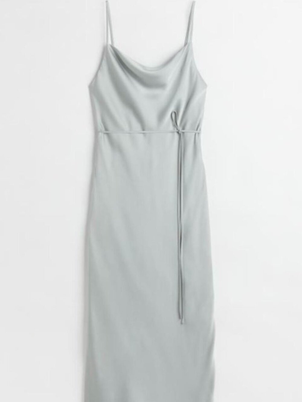 H&M Satin Slip Dress — Silvery Blue (Bridesmaid)